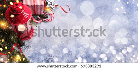 Christmas and New Year s holiday background with copy space