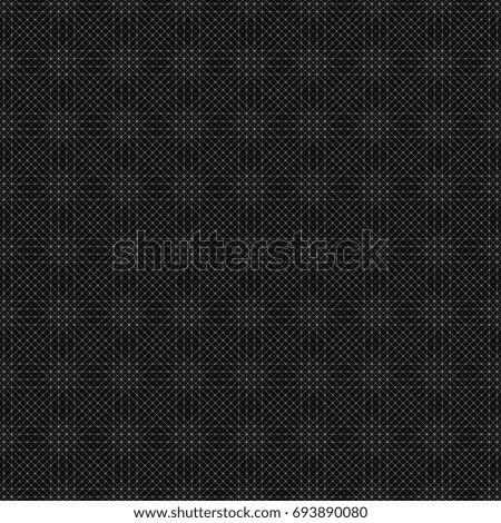 Repeated black mini triangles on white background. Triangular shapes wallpaper. Seamless surface pattern with diagonal, horizontal stripes. Grid motif. Digital paper for print. Crossed lines. Vector.