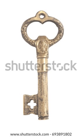 Vintage Key isolated on white background