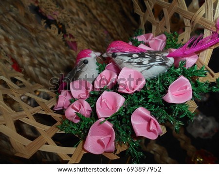 Handmade sparrow nest at Delhi Haat.