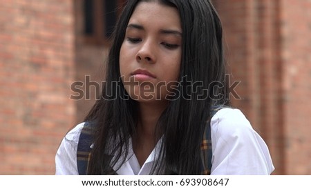 Unhappy Hispanic Girl