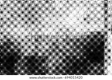 Grunge halftone black and white. Abstract black and white texture. Vintage grayscale monochrome