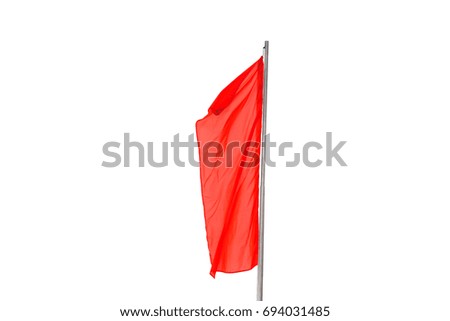 Isolate on white background. Red flag