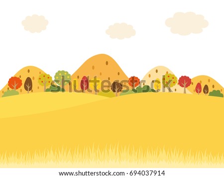 Landscape in the autumn suburbs vector background