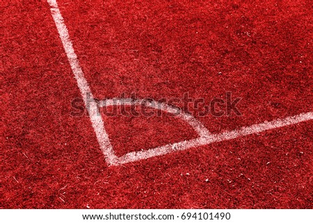 Corner of a football field, detail of a sport field