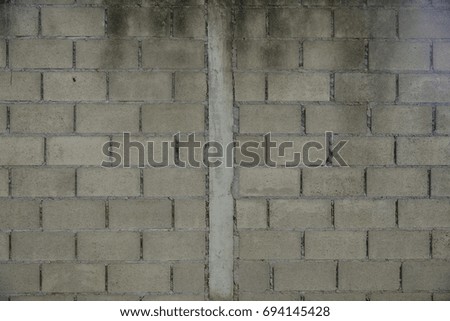 Wall made of brick block