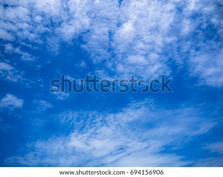 Blue sky with white cloud in sunny day. 