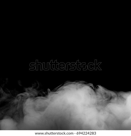Background of abstract grey color smoke isolate on black color background. with copy space