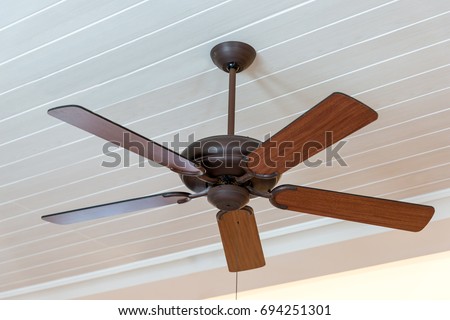 Tropical Wooden Colonial Style Ceiling Fan Free Images And