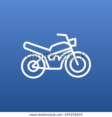 Isolated Motorbike Outline Symbol On Clean Background. Vector Motorcycle Element In Trendy Style.