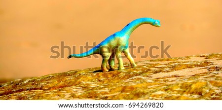 Dinosaur. Kids toy comes to life.