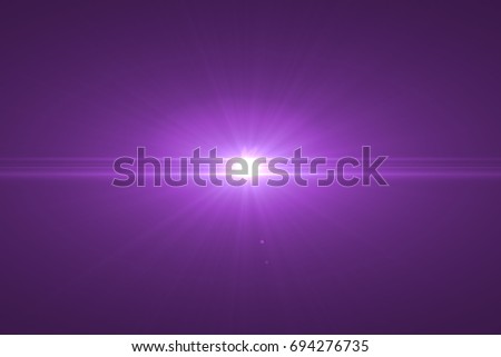 sunburst with Lens flare light over black background. Easy to add overlay or screen filter over photo