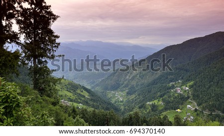 Panoramic view of Himalayan Mountain Range