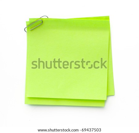 sticker note with clip Royalty-Free Stock Photo #69437503