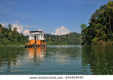 A passengers boat at Royal Belum State Park, Perak