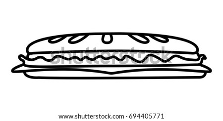 Isolated sandwich icon, Fast food vector illustration