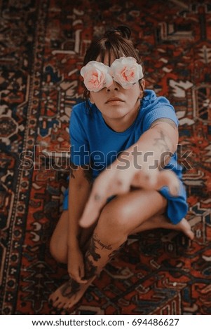 Women Flower Portrait