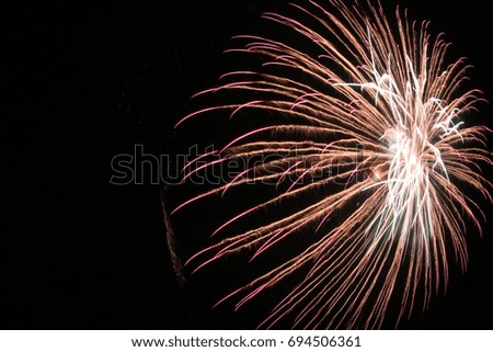 Beautiful artistic fireworks festival in Atami, Izu, Japan.