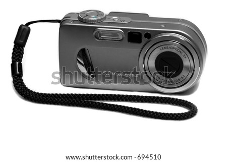digital camera on white