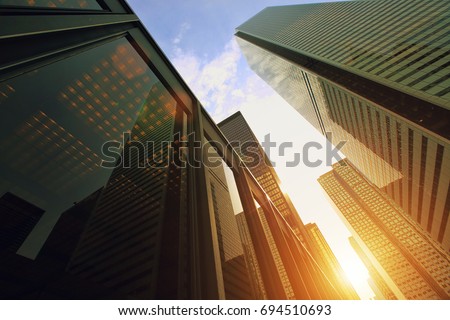 Skyline of the financial district