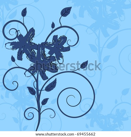Floral bouquet - blue