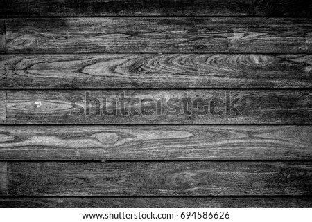 Wood wall and dark color on edge of picture, Beautiful black and white wood plank texture and background for design and architect,  Old wood wall, Striped on wooden wall patterns
