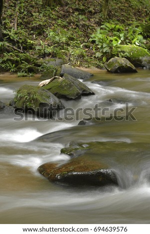 Stone and soft water stream 