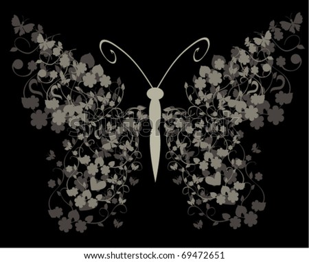 vector vintage butterfly