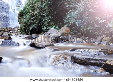 water fall and stream
