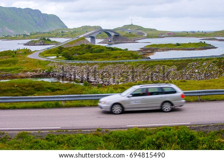 Landscape of Lofoten Island Summer Season,Norway