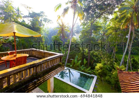 Villa in Ubud, Bali, Indonesia Royalty-Free Stock Photo #694841848
