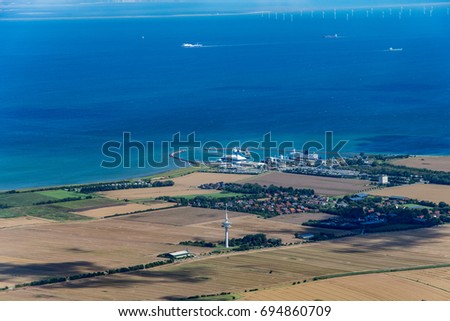 Panorama flight over the North of Germany - Schleswig-Holstein and Fehmarn
