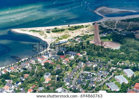 Panorama flight over the North of Germany - Schleswig-Holstein and Fehmarn