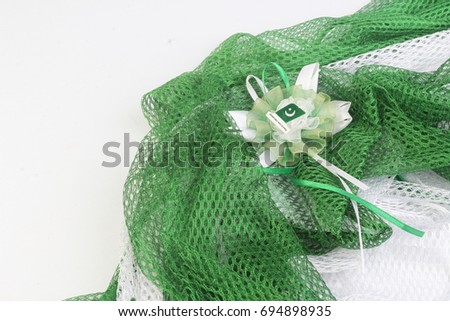 14 August 2017 Pakistan Independence Day 70 Years Proud Pakistani Flag Ribbon Flower