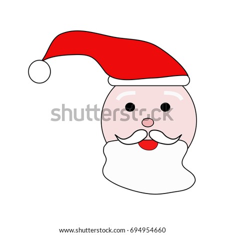 Flat design Santa Claus cartoon character isolated on white background - Eps10 vector graphics and illustration