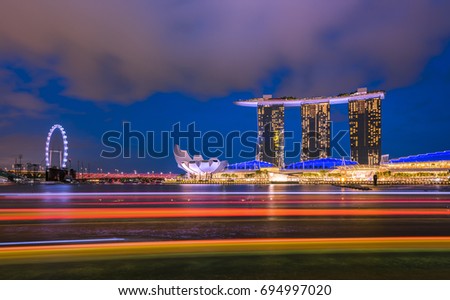 Landscape of the Singapore financial business district
