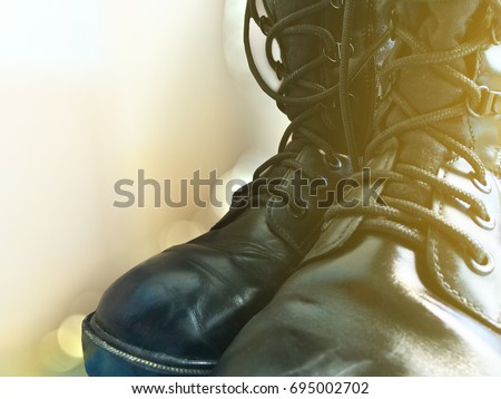black Military boots is Boots for soldiers