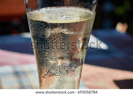 cold drink in a glass (cider)
