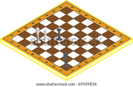 Chess concept, abstract art illustration. Chessmen 3D.