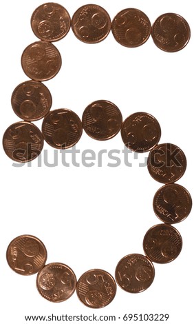 Coin alphabet, digit '5'