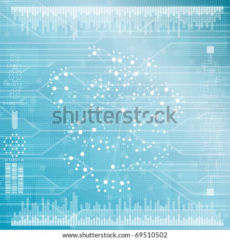 Abstract design, technology theme vector background. Eps10 Royalty-Free Stock Photo #69510502
