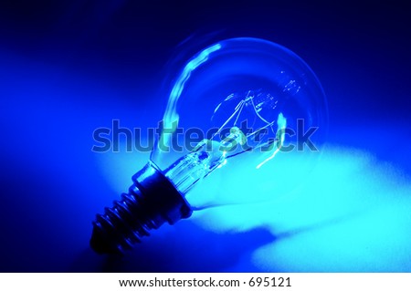 Psychedelic bulb blue photo