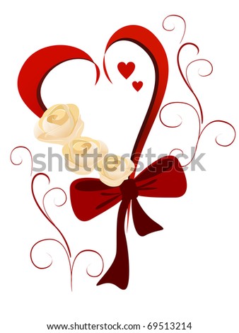 romantic valentine`s heart - vector