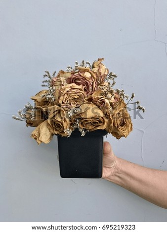 Dried rose bouquet for gift
