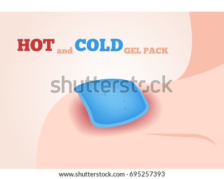 hot and cold gel pack vector Royalty-Free Stock Photo #695257393