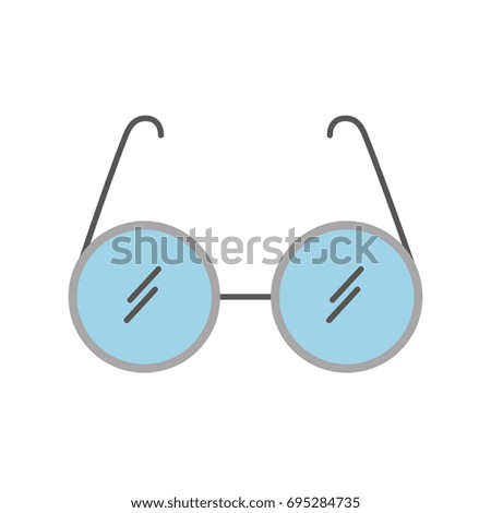 laboratory glasses isolated icon