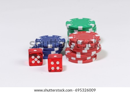 poker chips and dice 