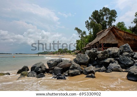 Beach rest in Gabon Royalty-Free Stock Photo #695330902