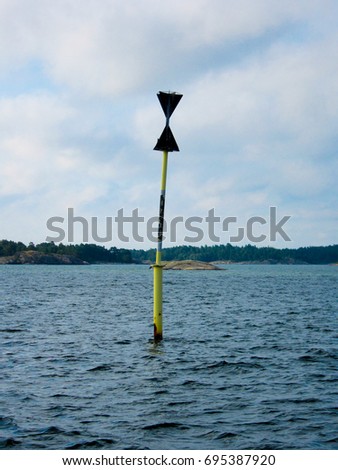 A navigational marker in the Finnish archipelago