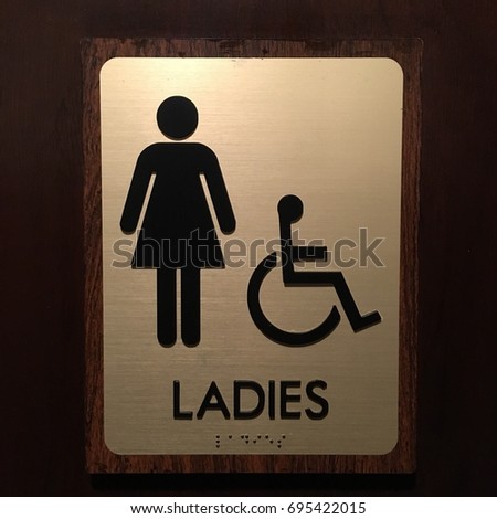 Ladies Bathroom Sign